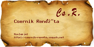 Csernik Renáta névjegykártya