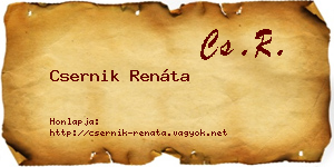 Csernik Renáta névjegykártya