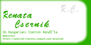 renata csernik business card